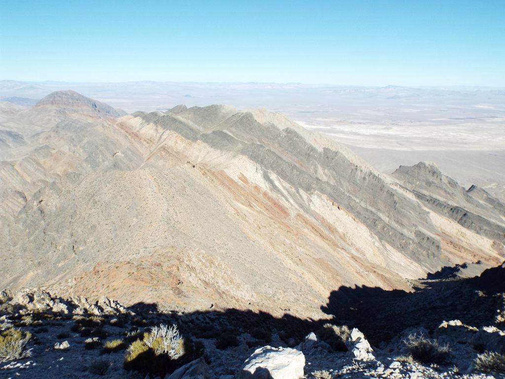 View to the northeast showing a colorful area of the range: