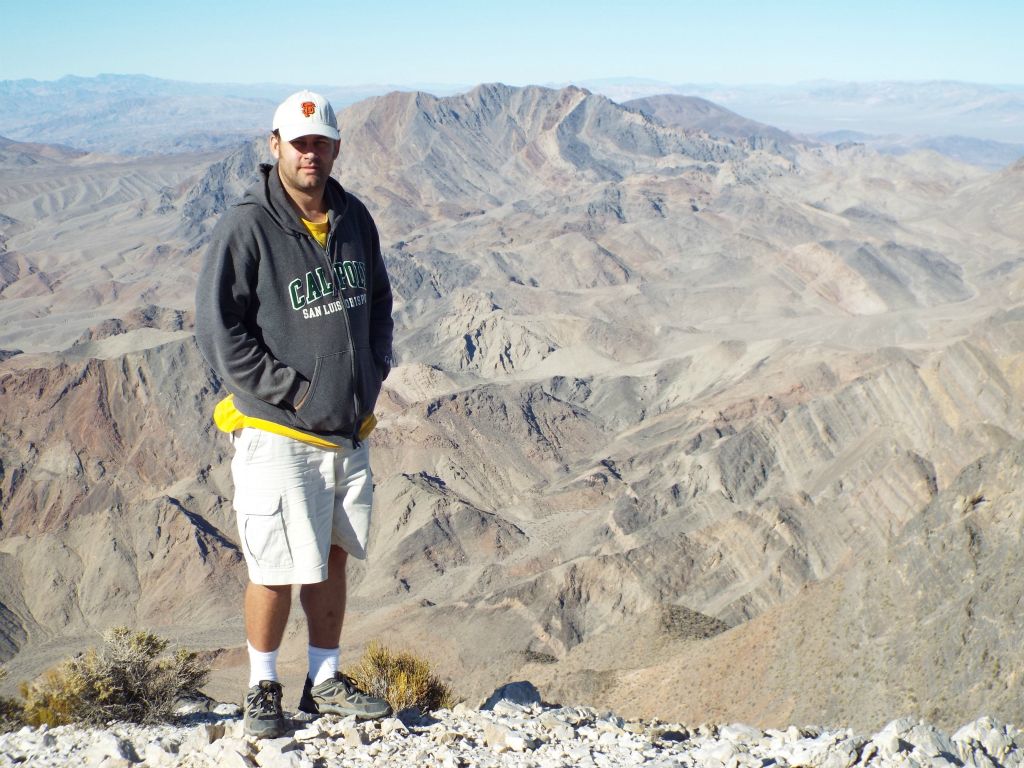 Steve with Schwaub Peak in the background: