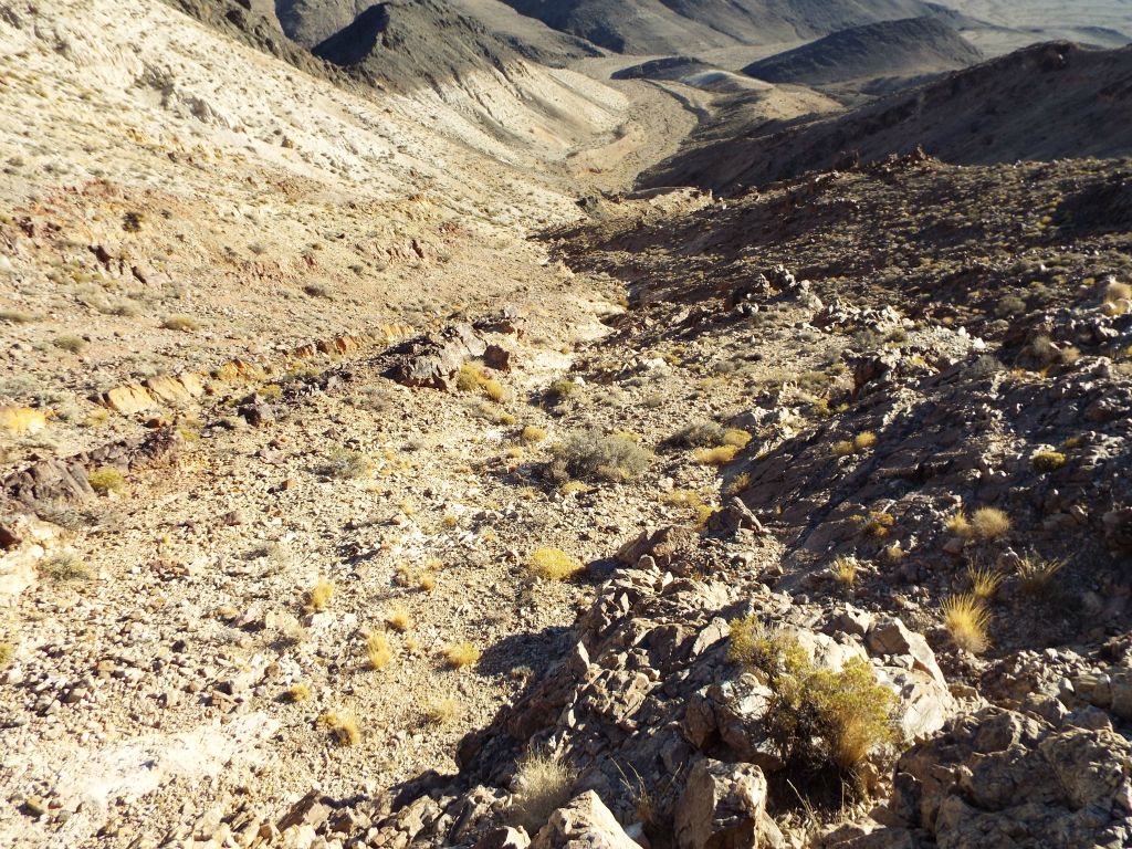 After getting all the pictures we wanted, we descended back down to the 1st saddle.  We are now heading down the frontside route to test it out: