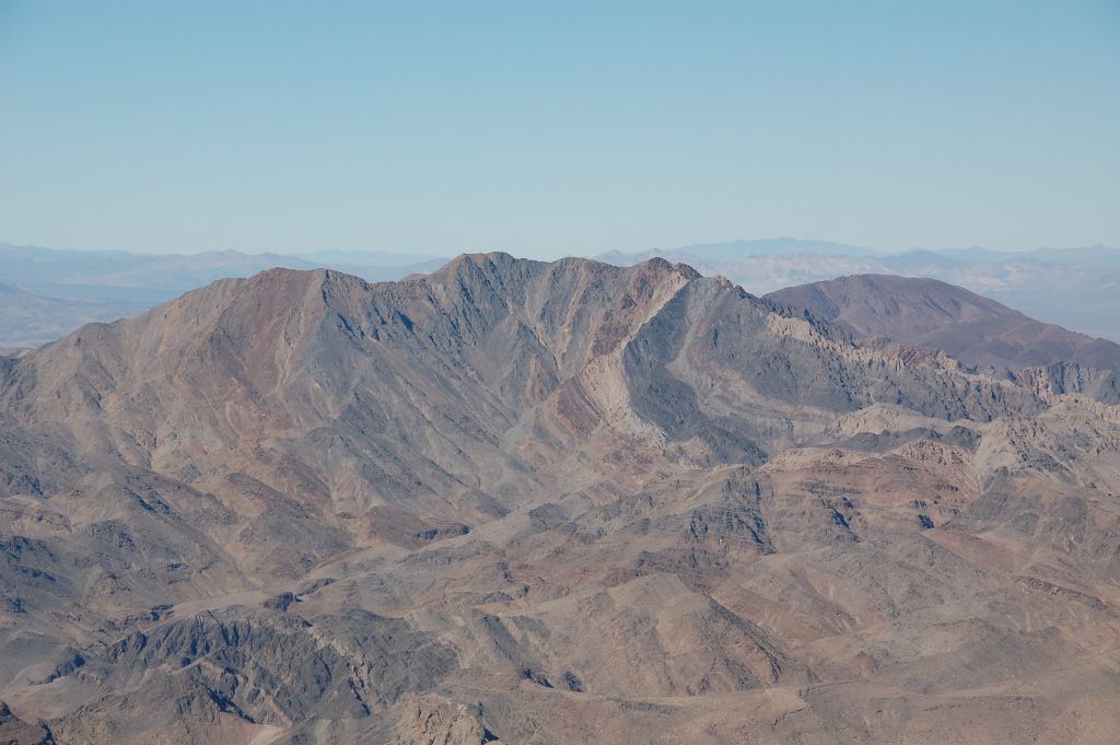 Zooming in on the gorgeous color bands of Schwaub Peak: