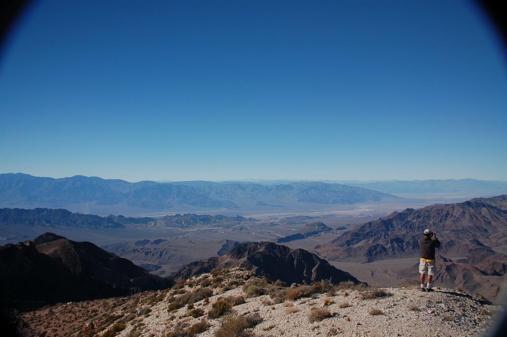 Steve photographing the Grapevines while Tobin takes a picture of central Death Valley: