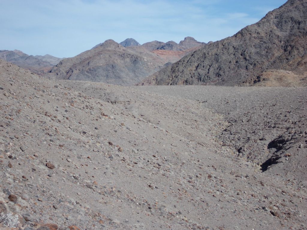 Continuing to work our way up the ridge above the side canyon wash:
