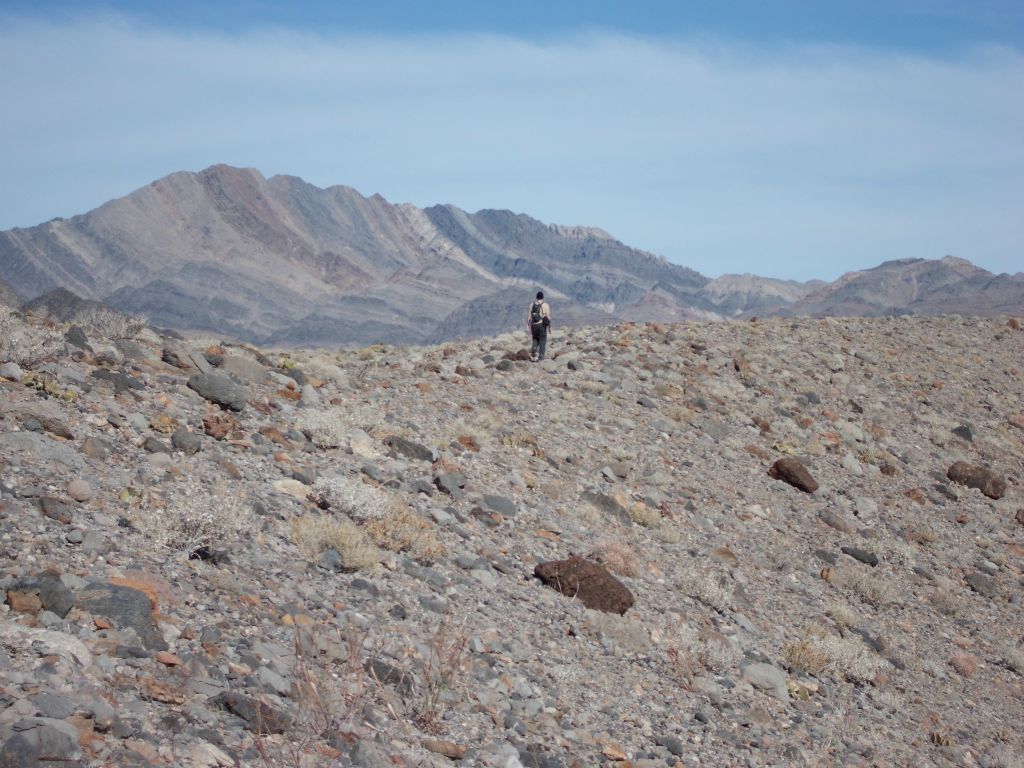 Tobin just about reaching the top of the ridge: