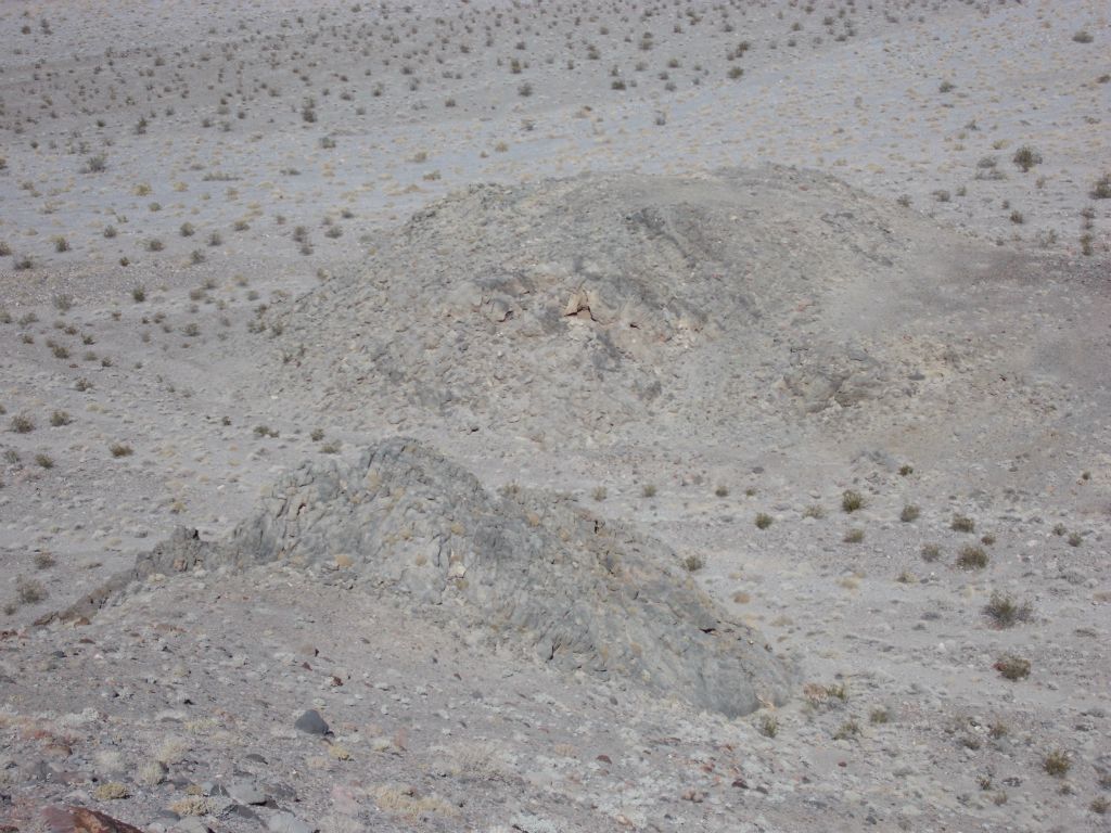 From the ridge, we needed to drop back down to the wash on the other side.  Here we are heading down right above Strange Place:
