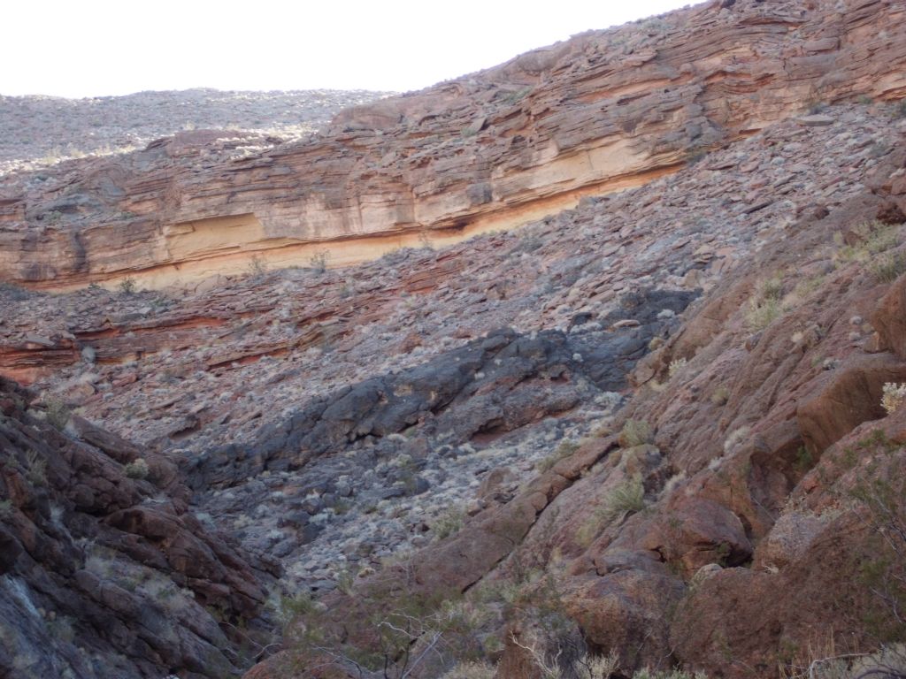 We could see that the red colors, cliffs, and shale up ahead looked to be very scenic: