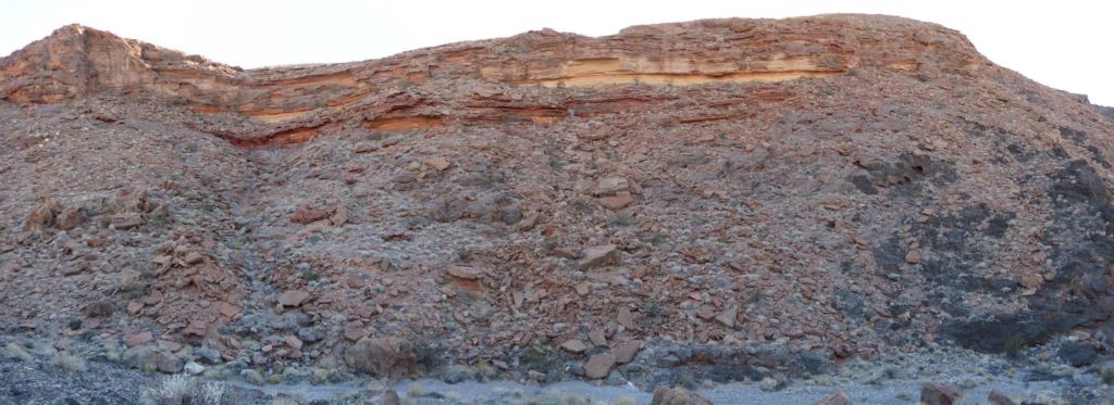 Panoramic of Red Amphitheater taken from the opposite hillside: