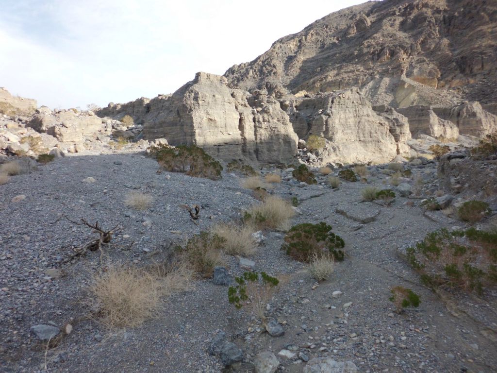 We found a passage that cut through these blocks of conglomerate rock:
