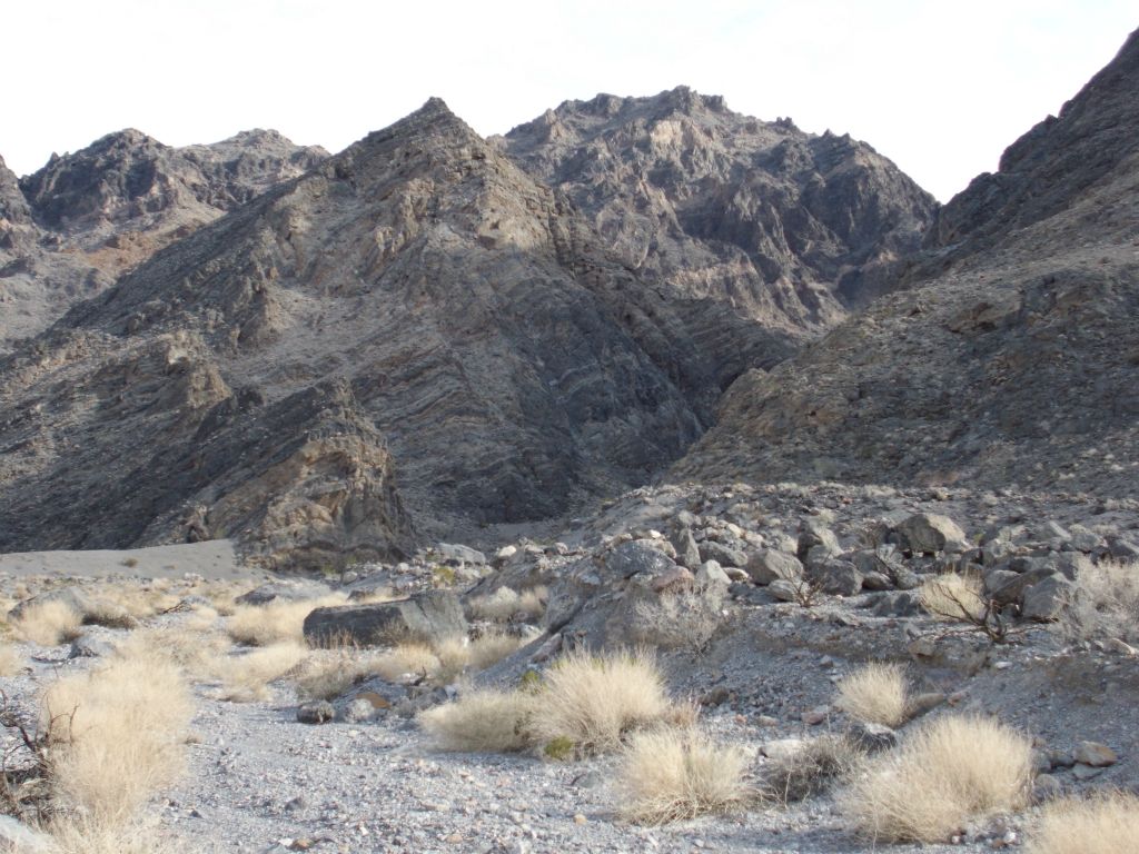 The canyon started just around this bend to the right: