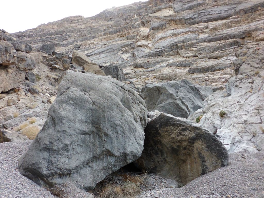 The next two pictures highlight the gigantic size of the fallen boulders: