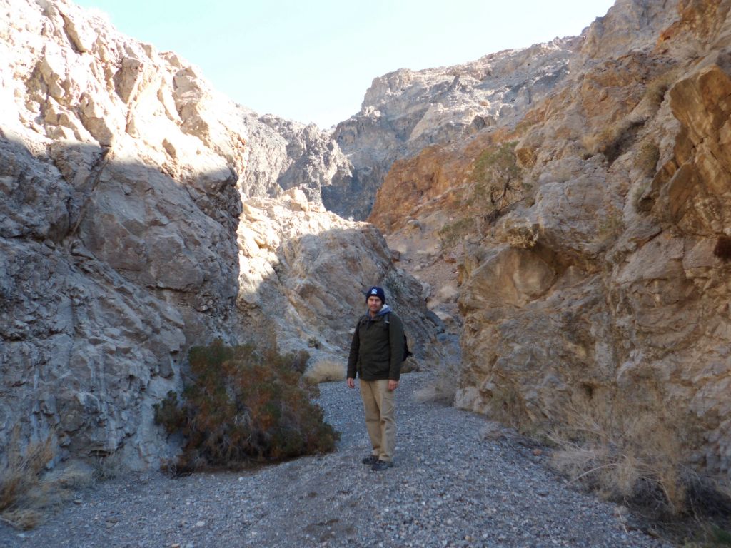 A picture of Steve in middle Rockfall Canyon as the canyon really began narrowing down: