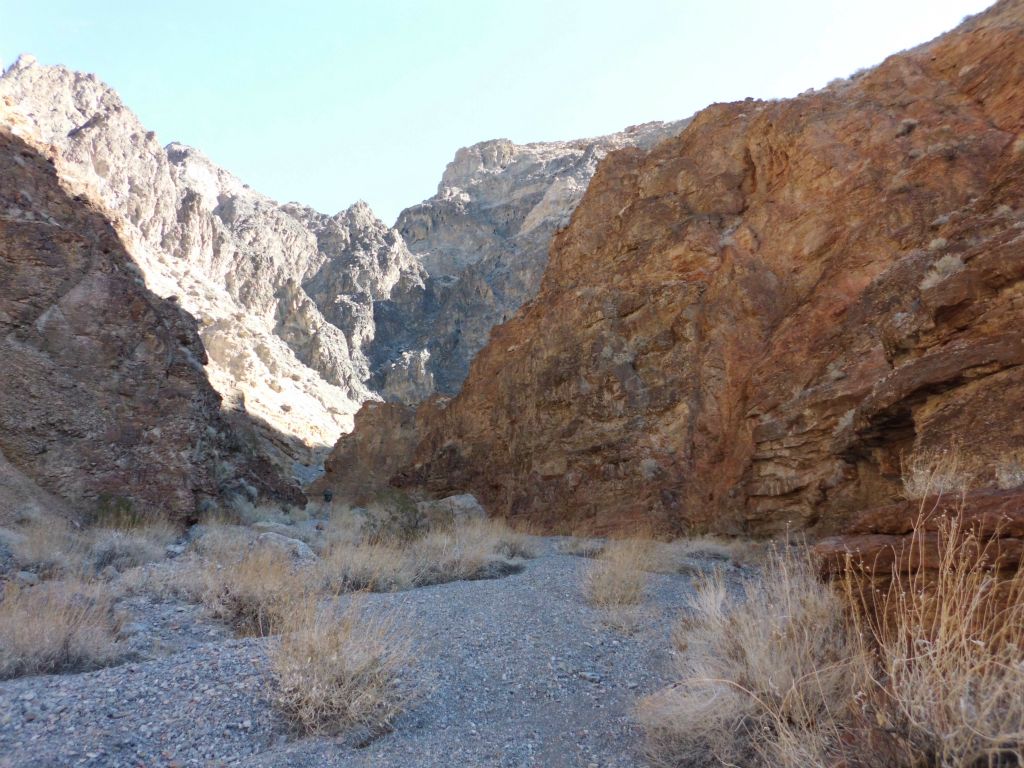 Here the canyon wall turns and cuts to the left to create a constriction: