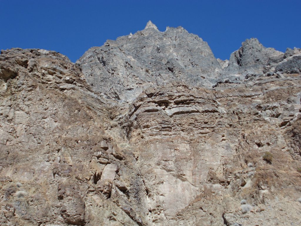 Note the jagged peaks that were high above us at this spot: