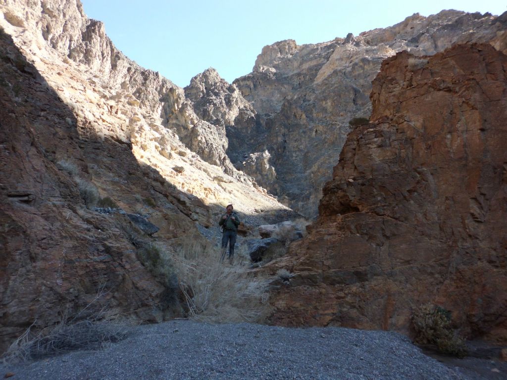 A picture of Charlie at the constriction spot we had seen from a distance a few minutes earlier: