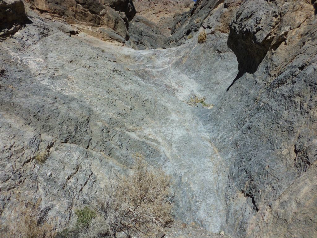 It was a dry fall but it had a gentle slope to walk up: