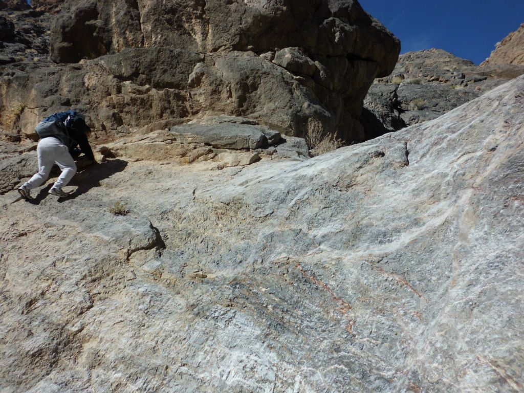 This is the 2nd major obstacle in the canyon.  Patrick here is seen crossing over the top of it very carefully: