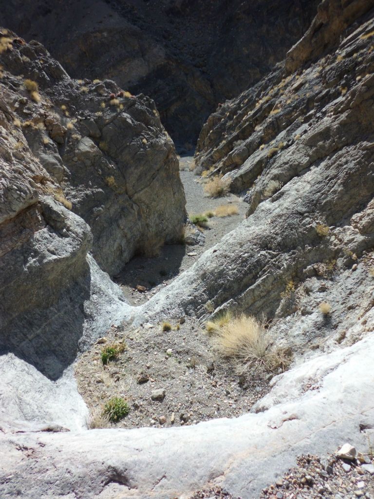 Another view down the two stages of the dry fall looking back down canyon:
