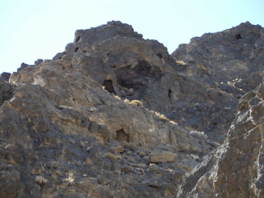 We found one of the highlights of the canyon, this massive 30 foot tall arch.  Because there is no blue sky behind the arch but only dark rock, it is kind of hard to appreciate its beauty:
