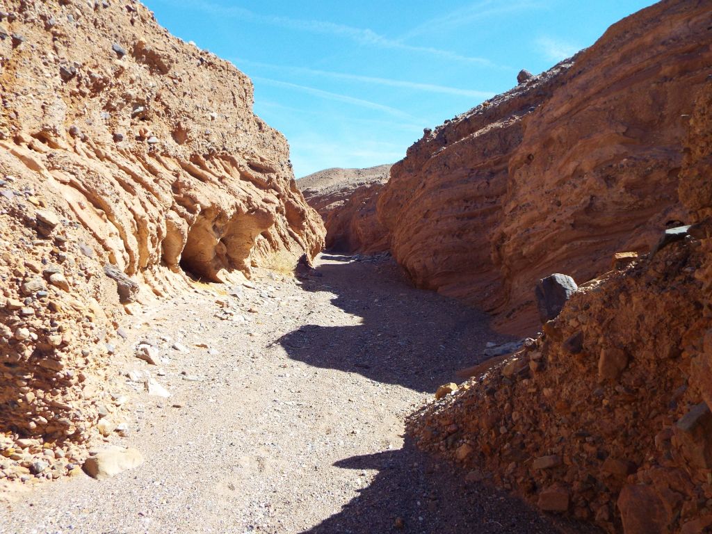 The canyon walls were made up of layers of different kinds of rock and formations: