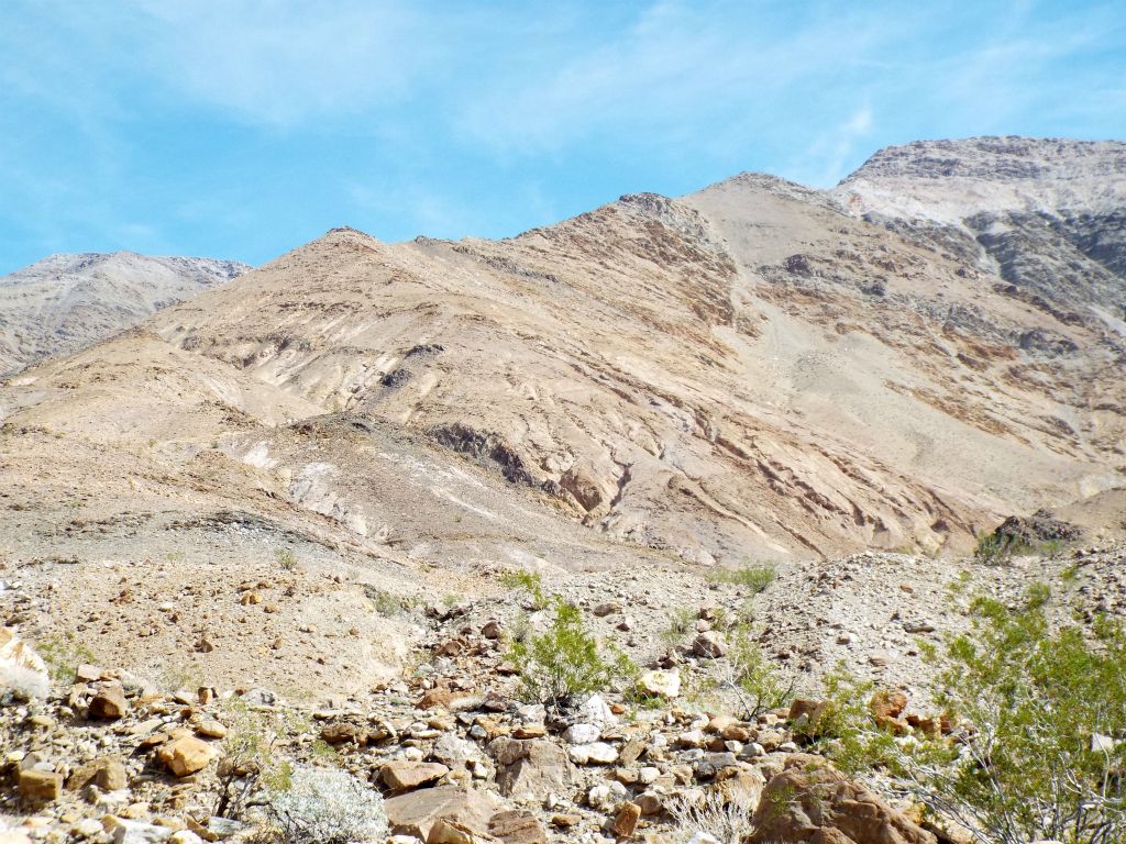 Looking to the east, this was the main ridgeline leading up to USMM 142, located on the left side of the top right flat area (3,000 feet in elevation above where we were standing):