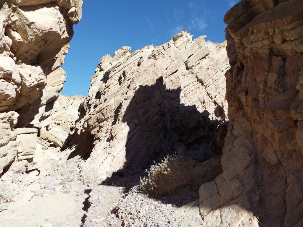 We are now heading up the central canyon which heads east from the junction of all forks: