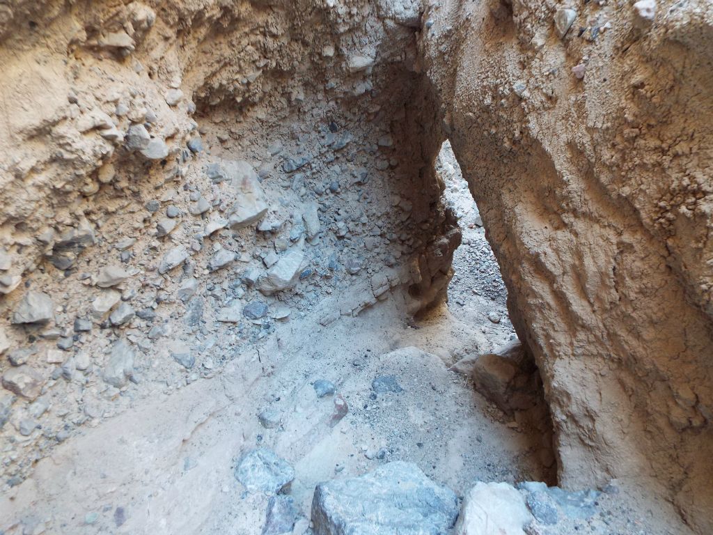 Another low tunnel created by fallen boulders to crawl through: