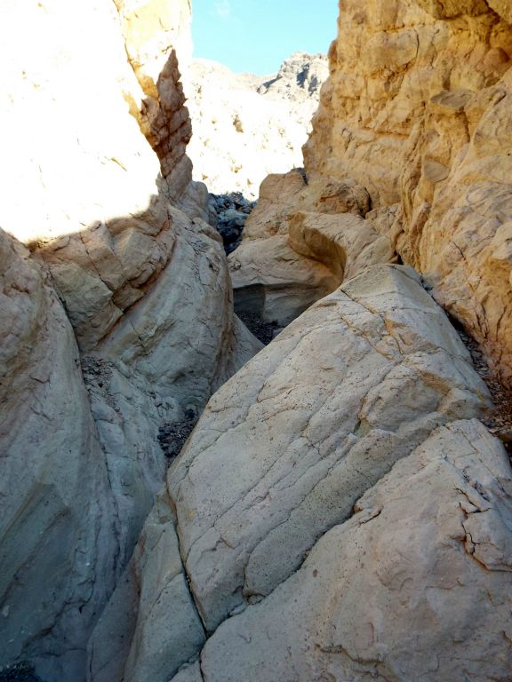 A dry cascade area that is very scenic.  You can imagine how water would look flowing down these small falls: