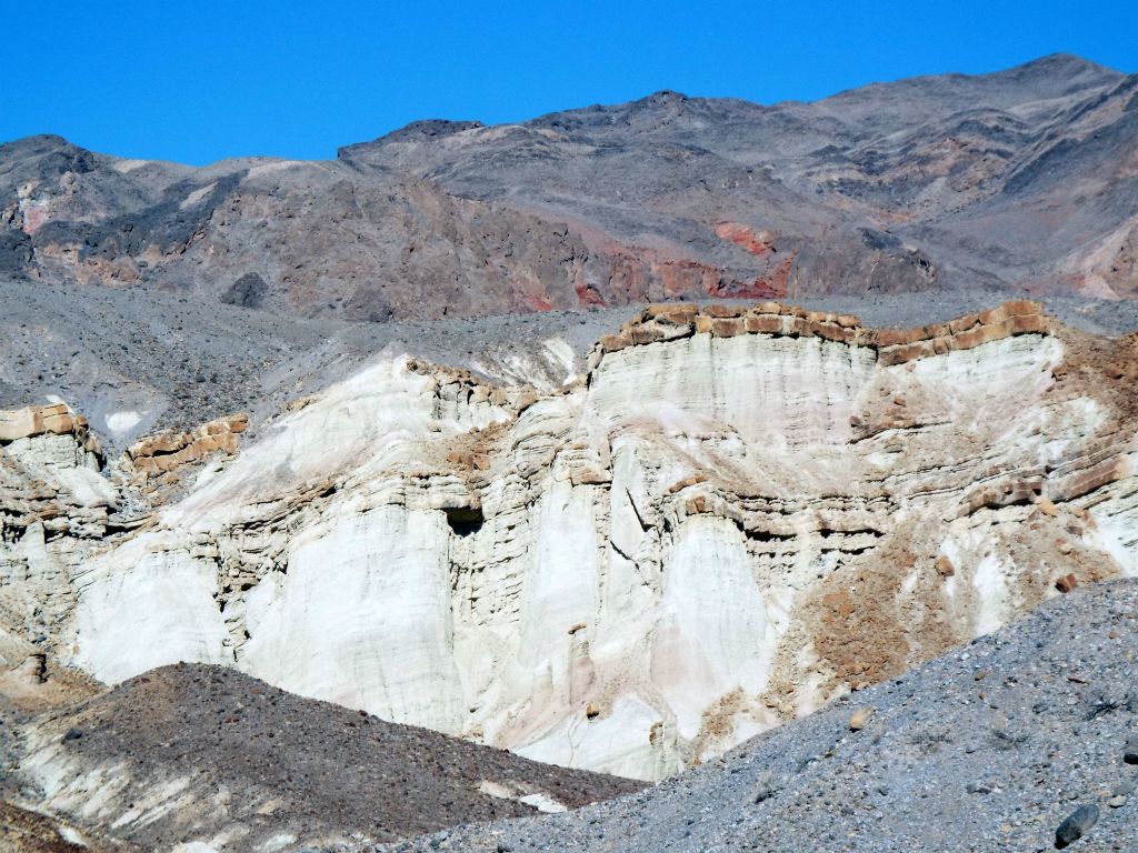 Zooming in on some of the eroded cliffs we would be checking out later in the day: