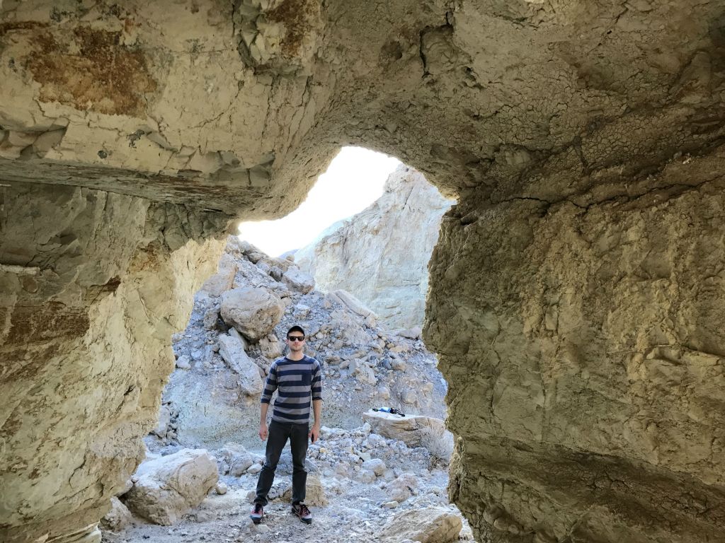 Our final picture shows Josh looking through Turret Bridge: