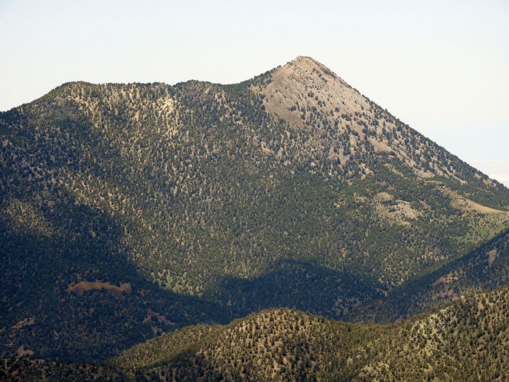 Wahguyhe Peak is very well known because its cone-shaped summit can be spotted from many different locations within Death Valley: