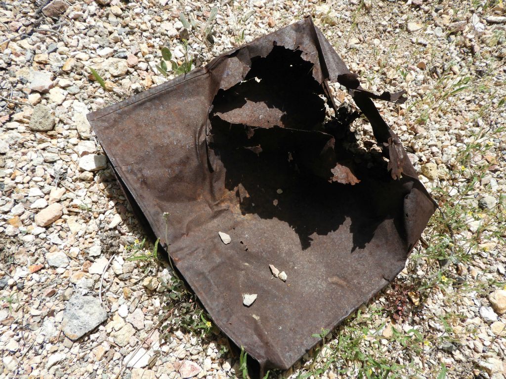The mining relics were actually spread out throughout the entire length of the upper canyon at various spots:
