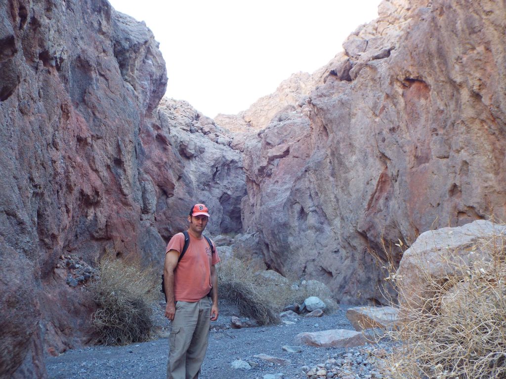 Steve in the midst of the Lower Gallery narrows: