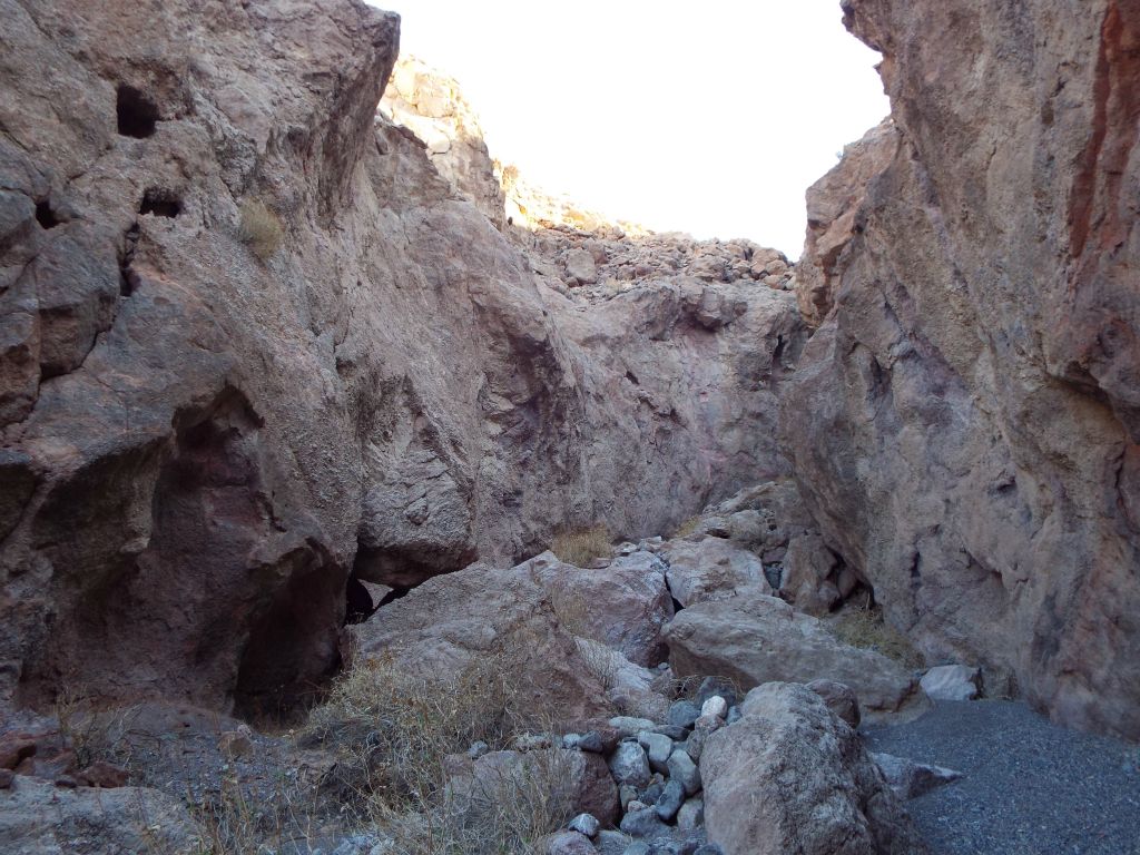 Notice the texture of the canyon walls, which are not smooth marble but rather rugged rock: