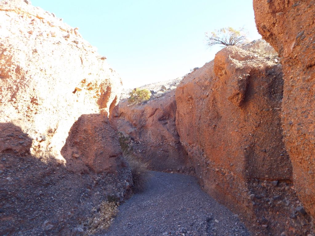 This was another brief constriction of red canyon walls: