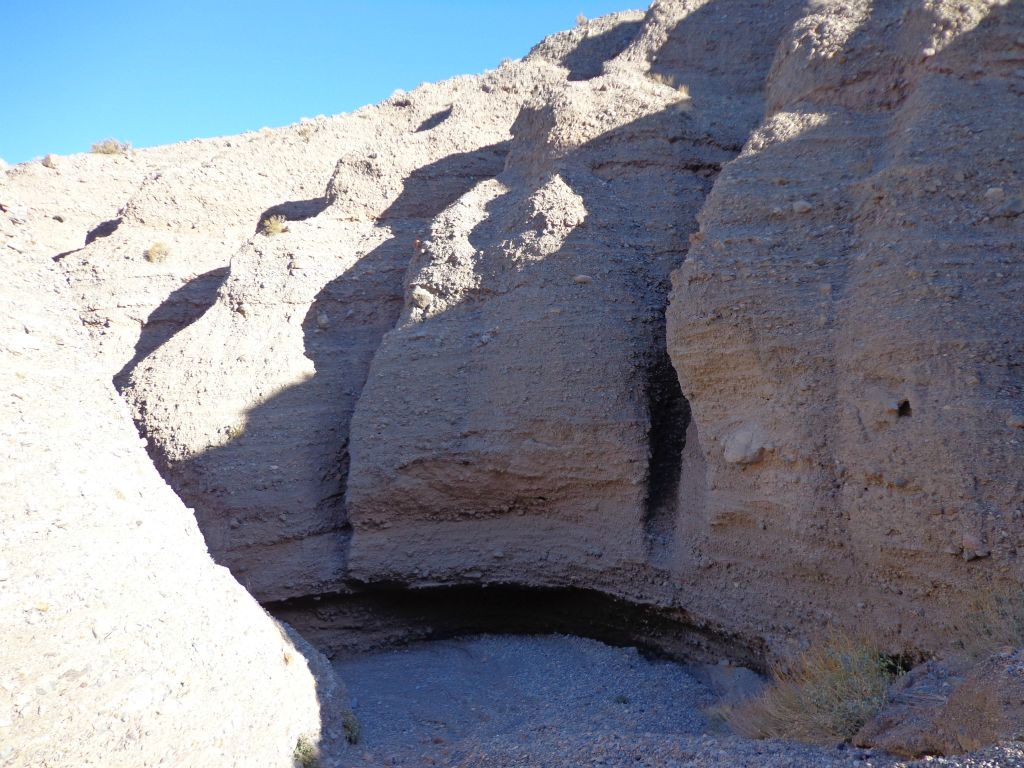 Check out these fluted mud cliffs which seem to be cut up into sections: