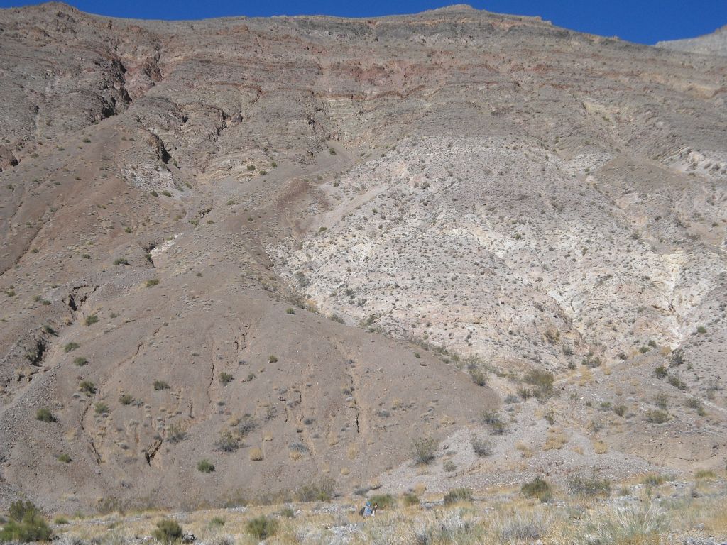 To give you an idea of the size of the early canyon, notice Tiffany and Daria hiking near the bottom middle of the picture: