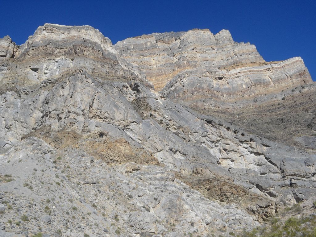 Looking up at majestic cliffs in the canyon in the next two pictures: