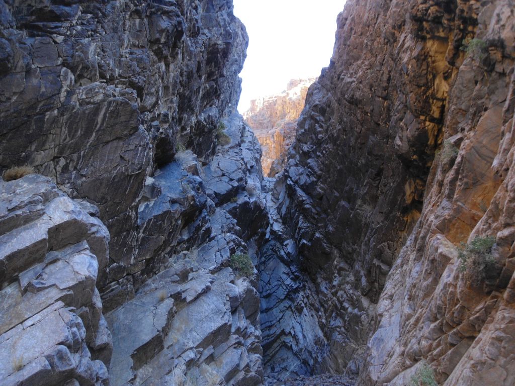 The next seven pictures show various views of the 1st dry fall taken from in front of it and looking up from below it:
