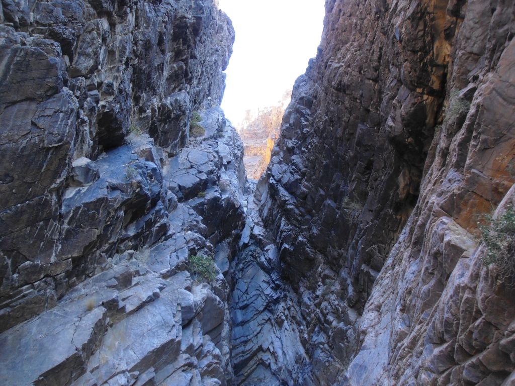 In order to maintain safety, this is the best place to stop and turn around to hike back down the canyon: