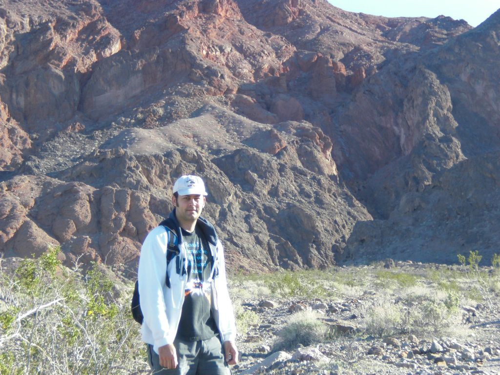 This is a picture of me from my March 2009 solo hike of Red Wall Canyon, taken as I got close to the canyon mouth: