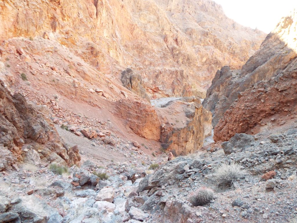 Looking back down after getting up the first portion of the bypass: