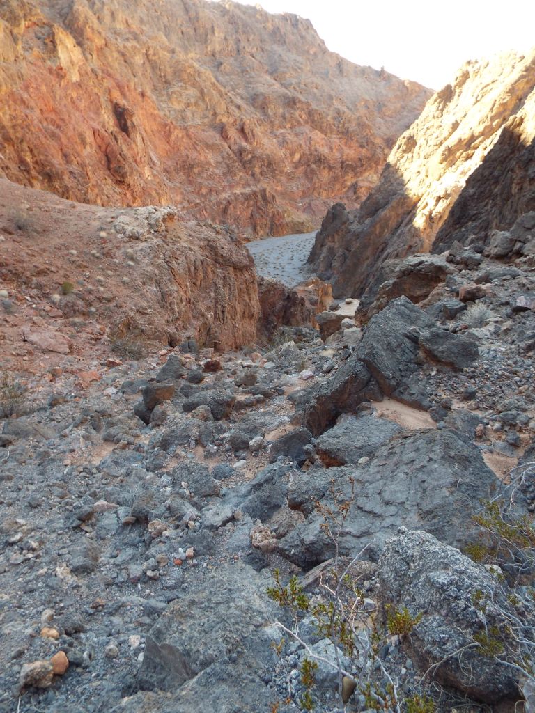 Looking down from the junction.  We have really started gaining some height above the canyon floor: