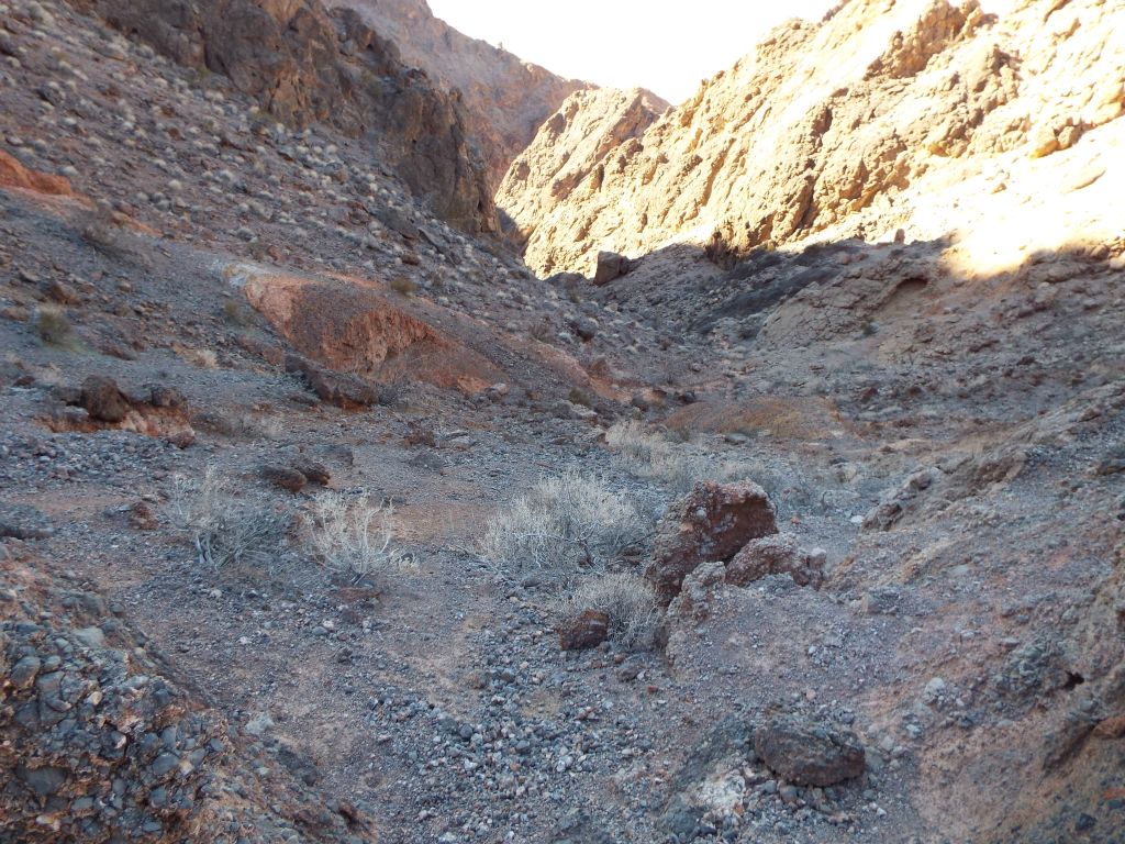 At the top of the bypass, looking back down the route we climbed up.  We had gained about 500 feet in elevation: