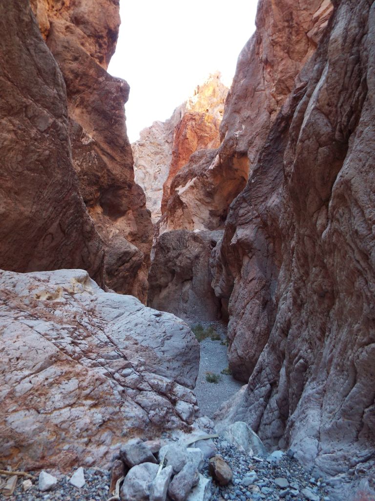 Here we have arrived at the top of the 1st dry fall.  Looking at the time stamps on my pictures, we were standing below here 1 hour and 20 minutes ago: