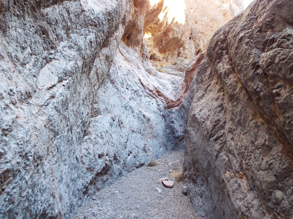 Approaching the 2nd major dry fall of Red Wall Canyon: