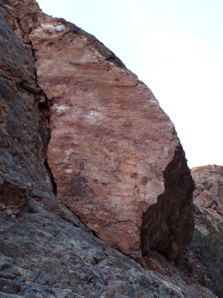 This long flat slab of rock was connected to the canyon wall: