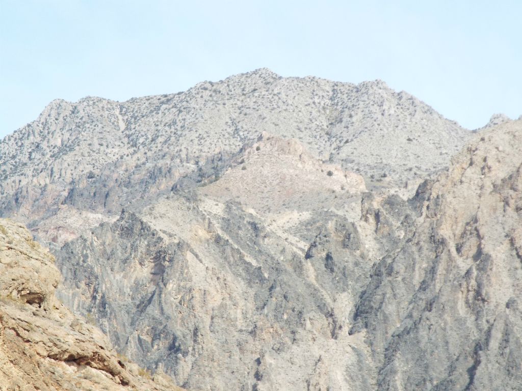 Upper Red Wall Canyon provides perhaps the best view anywhere of Mount Palmer's face.  The summit is directly in the top center of the picture: