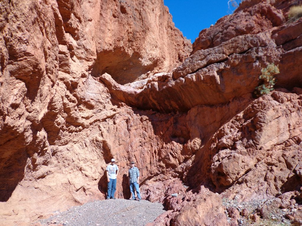 The dry fall is about 25 feet tall with no easy or safe way around it: