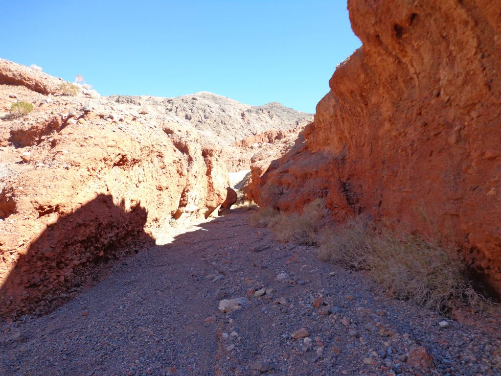 Above the dry fall, the canyon remained consistently narrow: