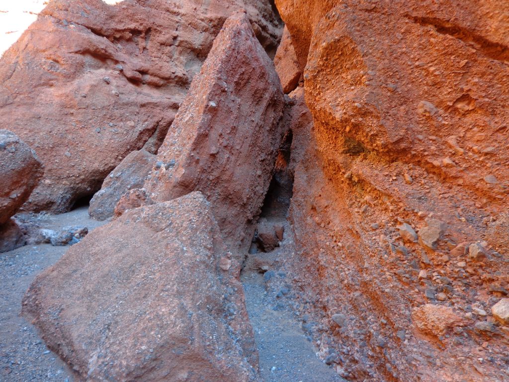 As well as these sections of wall which have broken off and dropped into the wash: