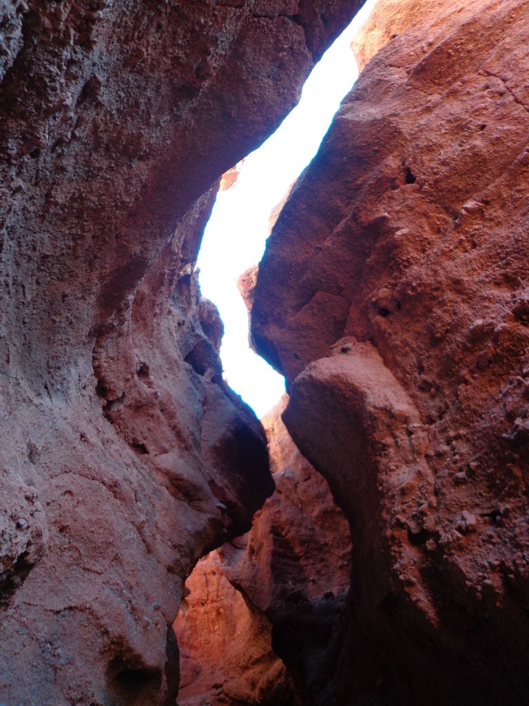 High above us, the slot shot straight up in the air and curved in unison with the canyon floor: